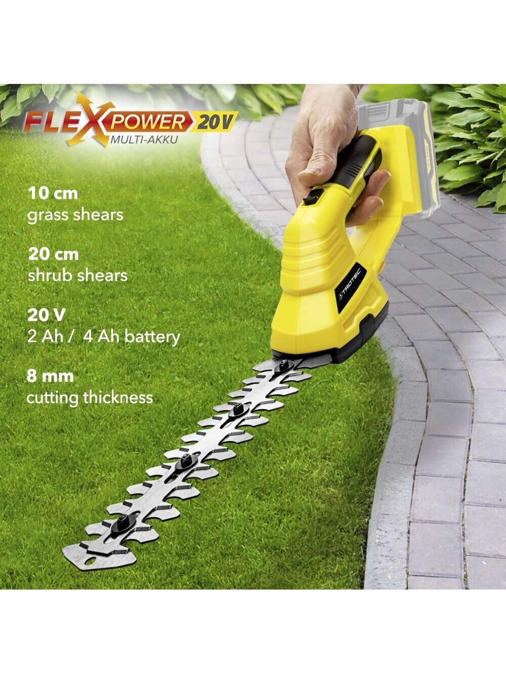 Akumuliatorinės žolės ir krūmų žirklės Trotec PGSS 10-20V 11
