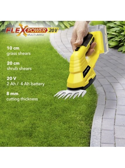 Akumuliatorinės žolės ir krūmų žirklės Trotec PGSS 10-20V 12