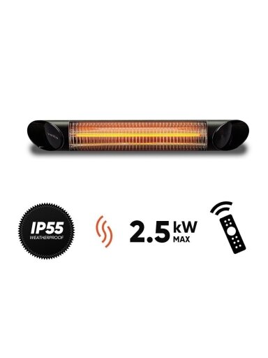 Anglies pluošto infraraudonųjų spindulių šildytuvas Veito BLADE S, juodas