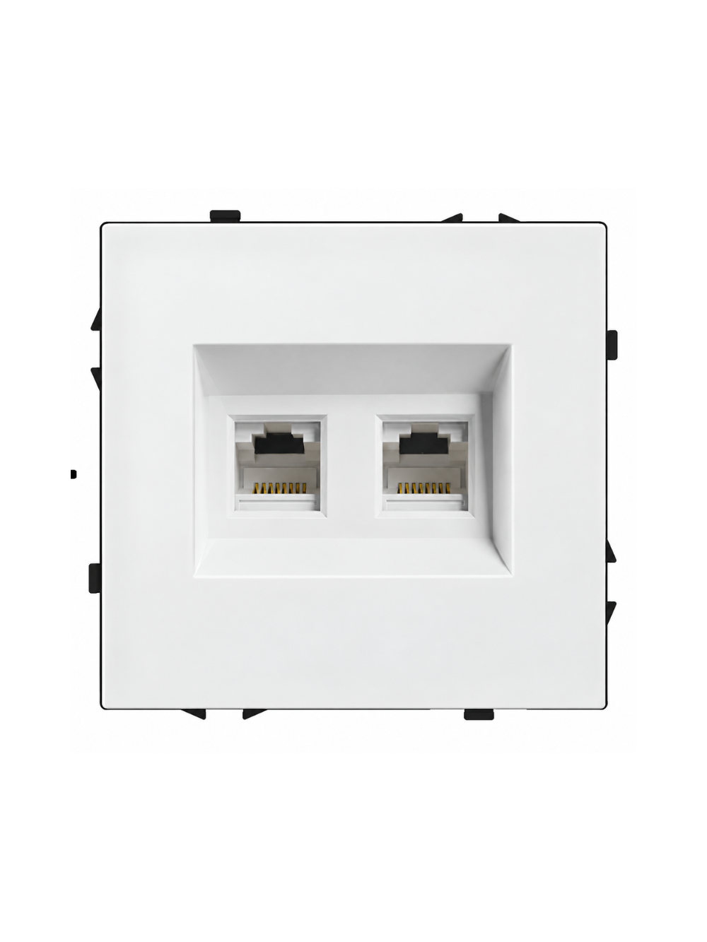Dvigubas interneto lizdas CAT 6 Feelspot FSIN2CAT6W, baltas