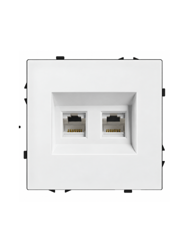 Dvigubas interneto lizdas CAT 6 Feelspot FSIN2CAT6W, baltas