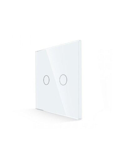 Dvipolis sensorinis jungiklio dangtelis Feelspot, baltas, 86x86mm