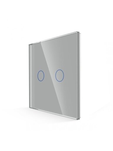 Dvipolis sensorinis jungiklio dangtelis Feelspot, pilkas, 86x86mm