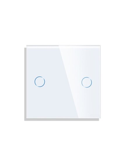 Dvipolis sensorinis jungiklio dangtelis Feelspot, baltas, 47x47mm