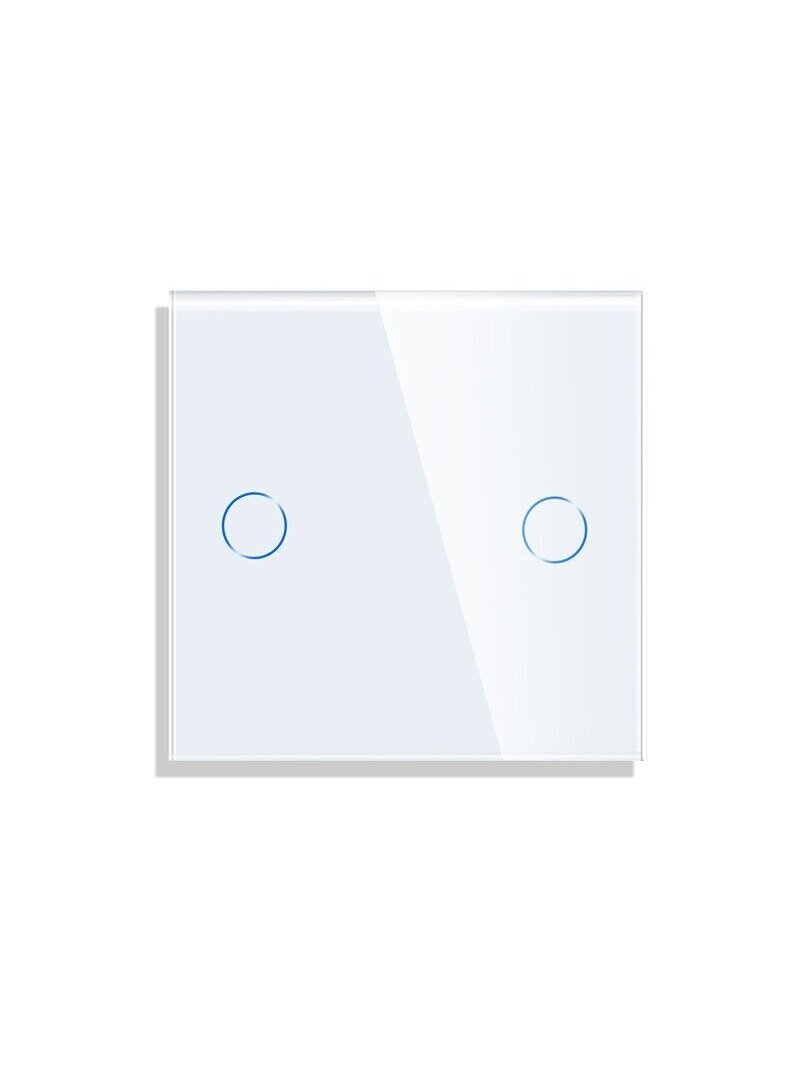 Dvipolis sensorinis jungiklio dangtelis Feelspot, baltas, 47x47mm