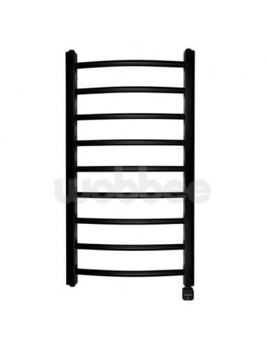 Elektrinis rankšluosčių džiovintuvas WOBBEE BRYMBO Black 50x90 cm, dešininis, paslėptas montavimas