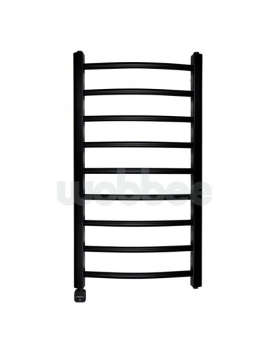Elektrinis rankšluosčių džiovintuvas WOBBEE BRYMBO Black 50x90 cm, kairinis, paslėptas montavimas