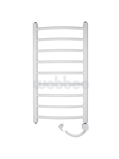 Elektrinis rankšluosčių džiovintuvas WOBBEE BRYMBO WHITE 50x90 cm, dešininis, su laidu ir kištuku