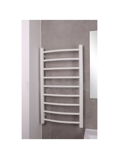 Elektrinis rankšluosčių džiovintuvas WOBBEE BRYMBO WHITE 50x90 cm, kairinis, paslėptas montavimas