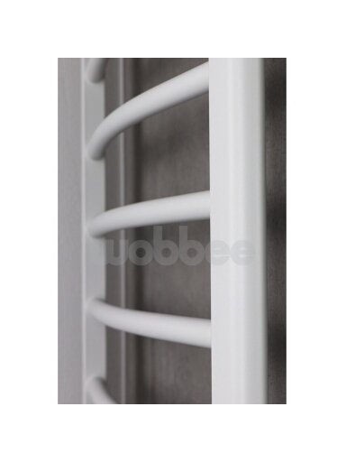 Elektrinis rankšluosčių džiovintuvas WOBBEE BRYMBO WHITE 50x90 cm, kairinis, su laidu ir kištuku