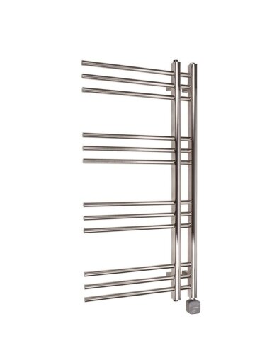 Elektrinis rankšluosčių džiovintuvas WOBBEE GLASTON BRUSHED NICKEL PVD 50x100cm braižyto nikelio spalvos dešininis su tenu paslėptu montavimu Elektrinis rankšluosčių džiovintuvas WOBBEE GLASTON BRUSHED NICKEL PVD 50x100cm braižyto nikelio spalvos dešininis su tenu paslėptu montavimu