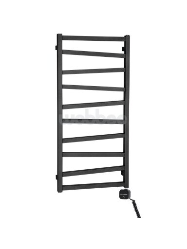 Elektrinis rankšluosčių džiovintuvas WOBBEE PENTRE BLACK 50x100 cm, dešininis, su laidu ir kištuku Elektrinis rankšluosčių džiovintuvas WOBBEE PENTRE BLACK 50x100 cm, dešininis, su laidu ir kištuku