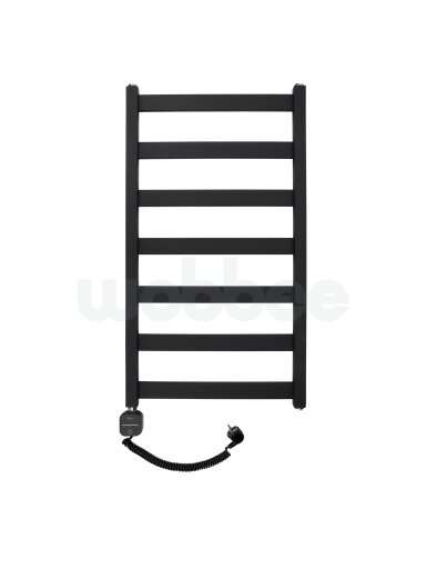 Elektrinis rankšluosčių džiovintuvas WOBBEE TENBY BLACK 45x80 cm, kairinis, su laidu ir kištuku