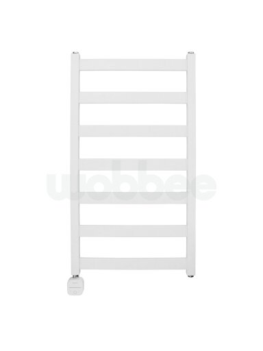 Elektrinis rankšluosčių džiovintuvas WOBBEE TENBY WHITE 45x80 cm, kairinis, paslėptas montavimas