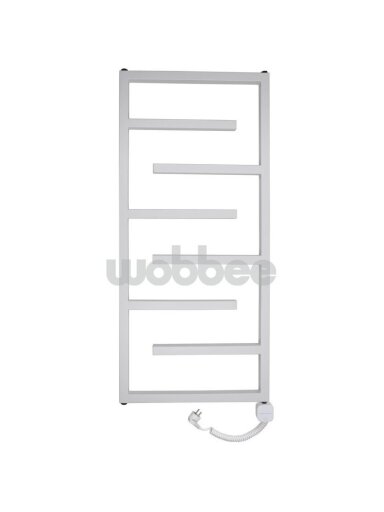 Elektrinis rankšluosčių džiovintuvas WOBBEE WELLY WHITE 50x110 cm, dešininis, su laidu ir kištuku Elektrinis rankšluosčių džiovintuvas WOBBEE WELLY WHITE 50x110 cm, dešininis, su laidu ir kištuku