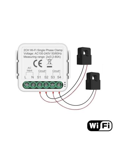 Energijos matavimo modulis Feelspot FS-PMM02W WiFi, Tuya