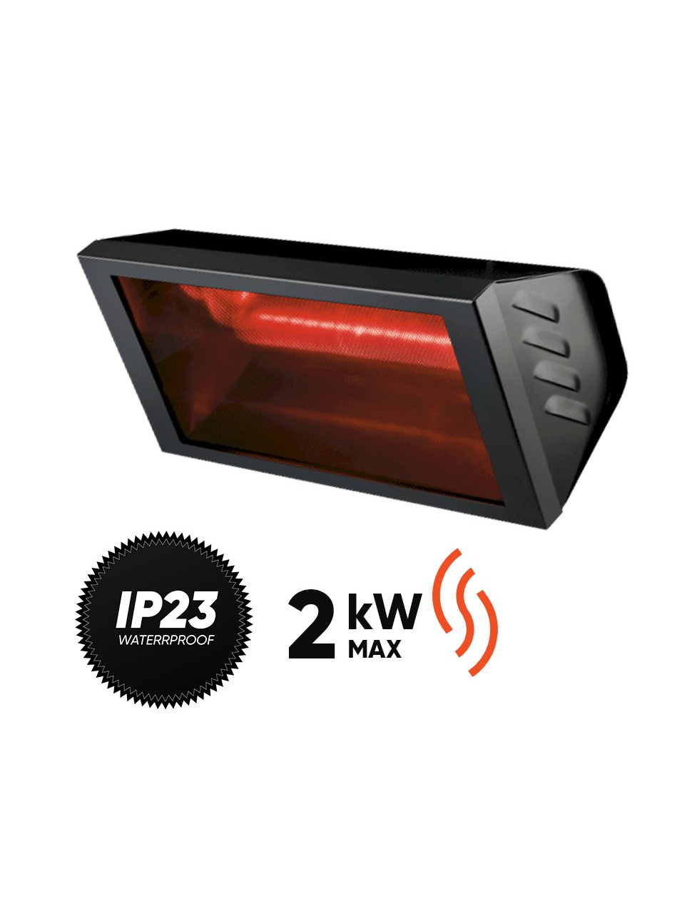 Halogeninis infraraudonųjų spindulių šildytuvas Helios Radiant Black