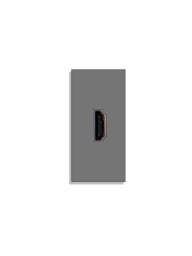 HDMI lizdas Feelspot, pilkas