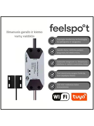 Išmanusis garažo ir kiemo vartų valdiklis Feelspot FS-GC02W  WiFi