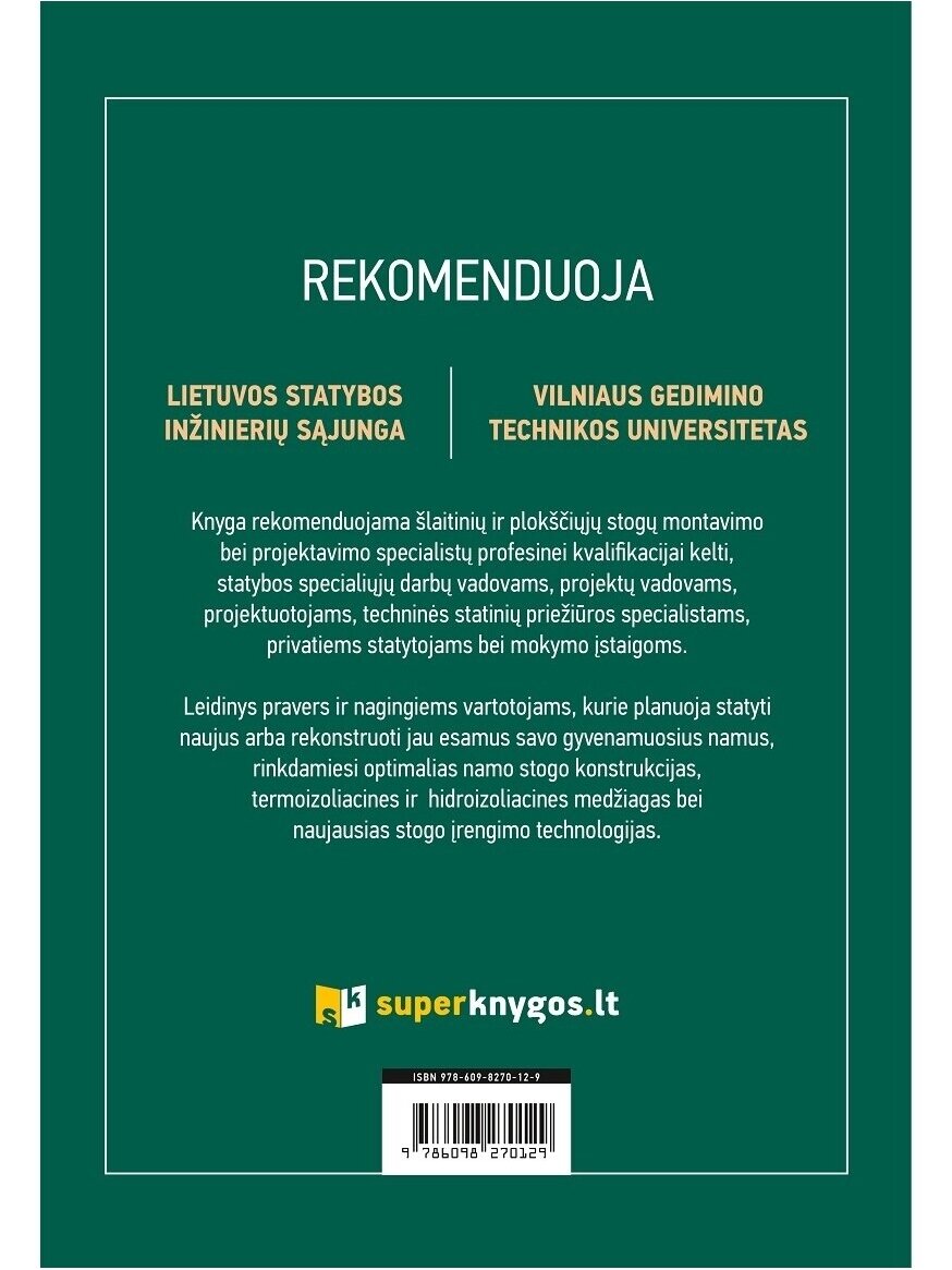 Knyga „Statybų vadovas STOGAI. II papildytas leidimas” 2
