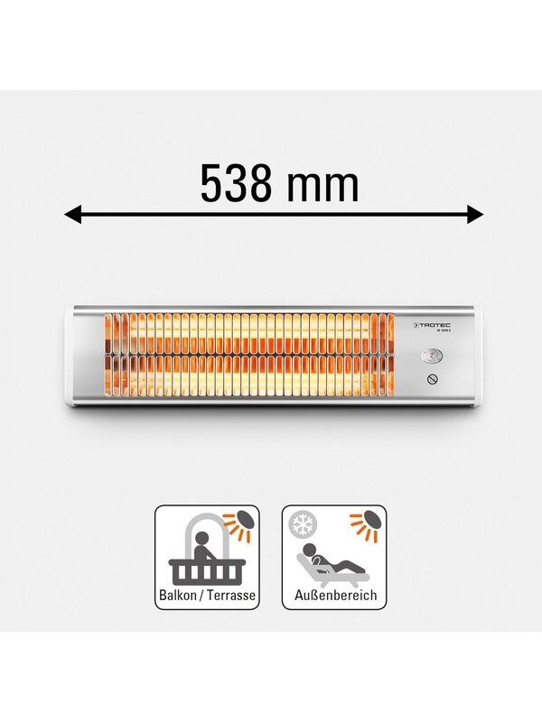 Kvarcinis infraraudonųjų spindulių šildytuvas Trotec IR 1200 S 4