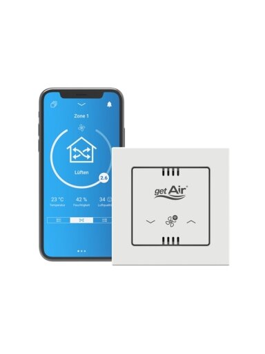 Mini rekuperatoriaus getAir SmartFan Pro BT valdiklis ComfortControl Pro BT