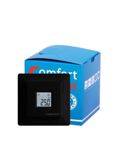 Programuojamas termostatas Comfort ECO Black