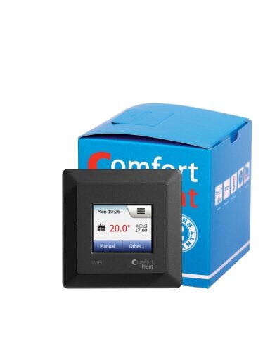 Programuojamas termostatas Comfort WiFi Black