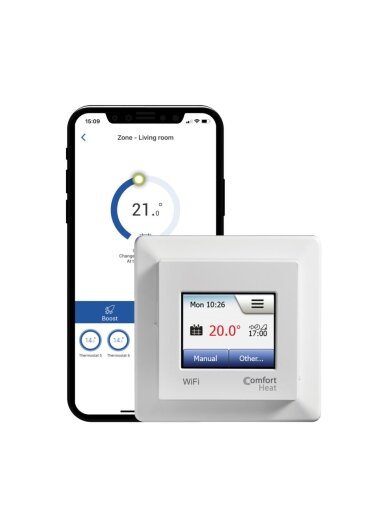 Programuojamas termostatas Comfort WiFi White