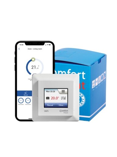 Programuojamas termostatas Comfort WiFi White