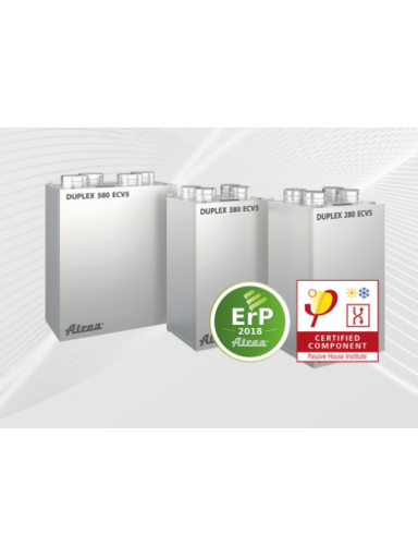 Rekuperatorius Duplex 380 ECV5-E.RD5 ent. su CP Touch valdikliu ir  šildytuvu