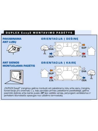 Rekuperatorius Duplex 500 Easy2.aMotion 500m³/h be pult., valdomas internetu