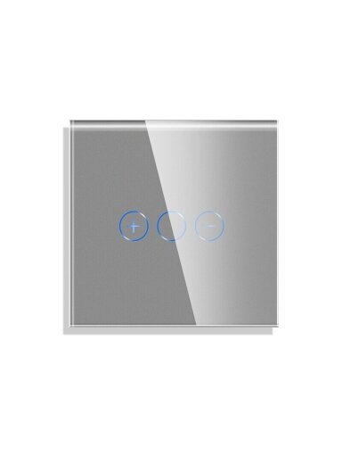 Sensorinis jungiklio dangtelis dimeriui Feelspot, pilkas, 86x86mm