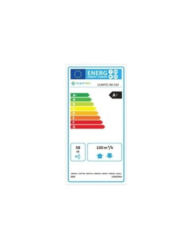 Sieninis mini rekuperatorius Climtec RD 150 Standard