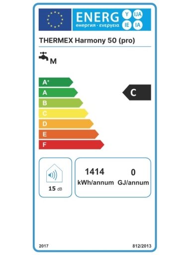 Šildytuvas vandens PRO 50L Harmony Thermex su sausu kaitinimo elementu Šildytuvas vandens PRO 50L Harmony Thermex su sausu kaitinimo elementu