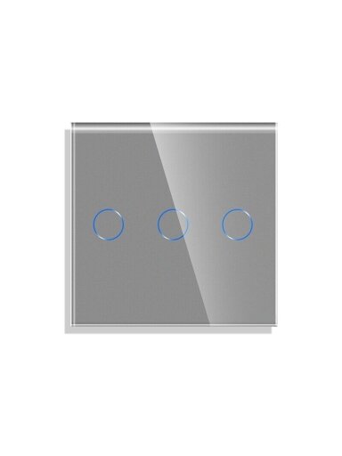 Tripolis sensorinis jungiklio dangtelis Feelspot, pilkas, 47x47mm