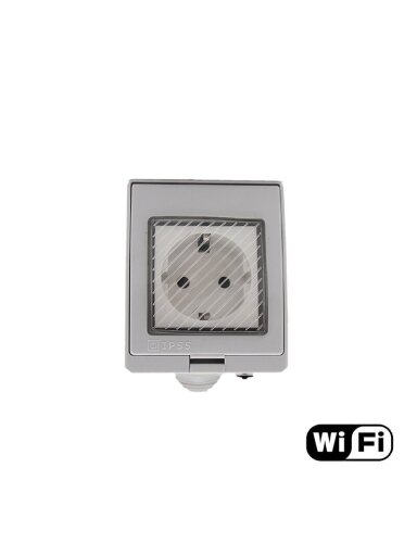 Vandeniui atsparus kištukinis lizdas Feelspot FS-WSK02WE IP55 WiFi, Tuya