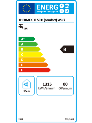 Vandens šildytuvas Thermex IF Comfort 50H Wi-Fi 1