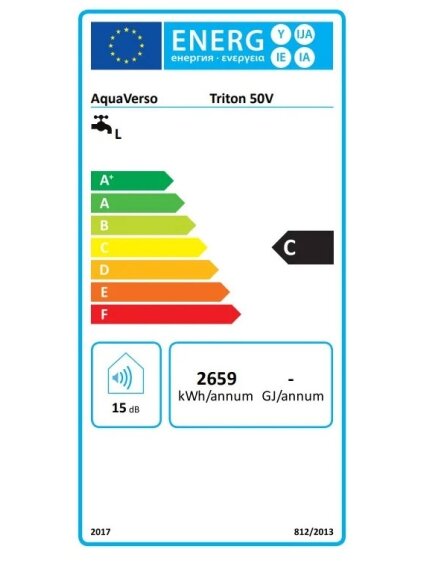 Vandens šildytuvas Thermex TRITON Aqua Verso 30L 1 Vandens šildytuvas Thermex TRITON Aqua Verso 30L 1