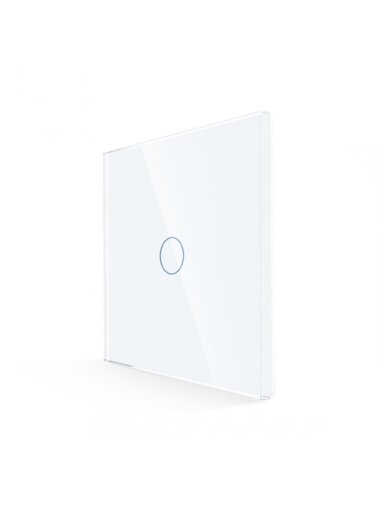 Vienpolis sensorinis jungiklio dangtelis Feelspot, baltas, 86x86mm
