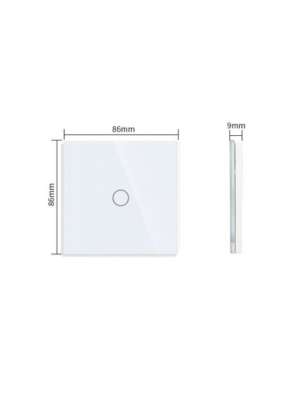 Vienpolis sensorinis jungiklio dangtelis Feelspot, baltas, 86x86mm 3