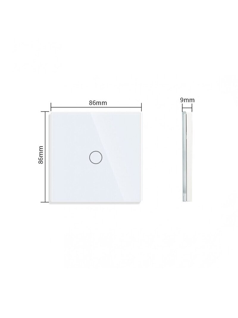 Vienpolis sensorinis jungiklio dangtelis Feelspot, baltas, 86x86mm 3