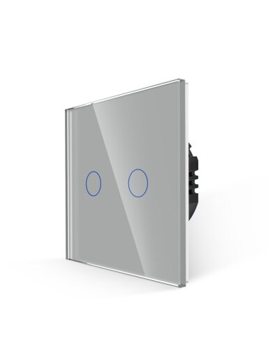 WiFi dvipolis sensorinis jungiklis Feelspot, pilkas 600W