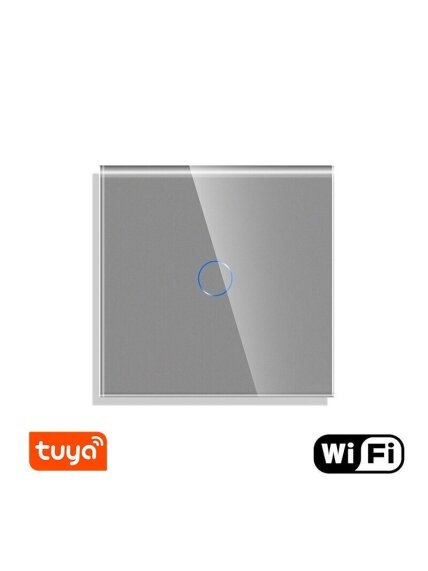 WiFi vienpolis sensorinis jungiklis Feelspot, pilkas 600W